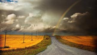 Rainbow and Storm Clouds